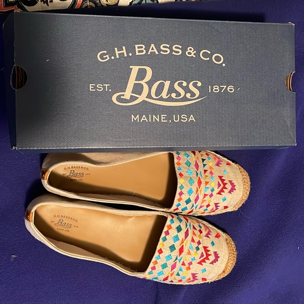 Fun and colorful G.H. Bass & Co. Jenna espadrilles